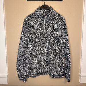 Exertek Animal Print 1/4 Zip Fleece Pullover Size XL